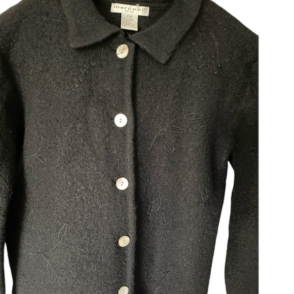 Marconi 100% Wool Cardigan Size PM - Picture 4 of 10